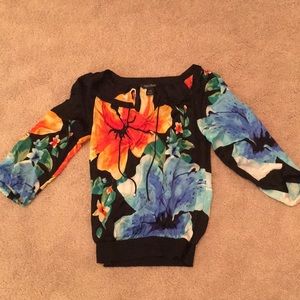 Silk floral blouse